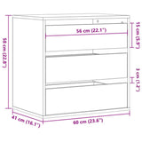 Corner Chest of Drawers Artisian Oak 60x41x58 cm Engineered Wood 852851