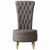Slipper Chair Taupe 56.5 x 70 x 110 cm Fabric 42020683