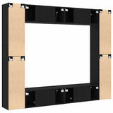TV Cabinet 8 pcs Black 221 x 30 x 180 cm Engineered wood 3393454