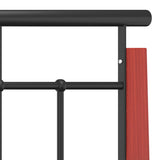 Bed Frame without Mattress Metal and Solid Oak Wood 120x200 cm 324892