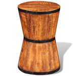 Hourglass Stool Rough Mango Wood 241637