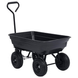 Garden Tipping Hand Cart 300 kg 75L Black 92579