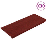 Stair Mats Self-adhesive 30 pcs Red 65x22.5x3.5 cm 3365915