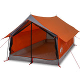 Camping Tent 2-Person Grey and Orange Waterproof 94361