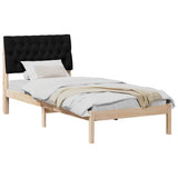 Bed Frame with Upholstered Headboard Brown 90 x 200 cm 878846