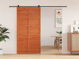 Barn Door Wax brown 80 x 208 cm Solid Pine Wood 860858