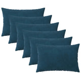 Cushion with Pillow HEERLEN 6 pcs Blue Velvet 924964