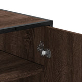 Shoe Cabinet Brown Oak 75x38x97.5 cm Engineered Wood and Metal 3300869