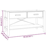TV Cabinet White 82x38x45 cm Engineered Wood 345660