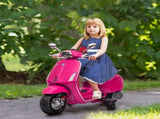 12V Vespa Licensed Kids Electric Motorbike w/ Music, Headlights, FM Radio, for 3-6 Years - Pink T3398P348418