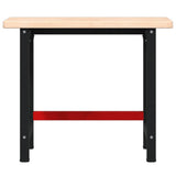 Workbench 100x60x83 cm Solid Wood Oak Rectangular 3309657