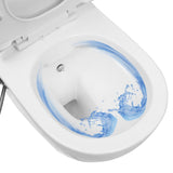 Wall Hung Rimless Toilet with Bidet Function Ceramic White 145781