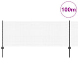 Welded Wire Fence with Post 100 x 0.8 m PVC-Coated Steel Grey 3336660