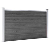 Fence Panel Set WPC 699x105 cm Black 3070449
