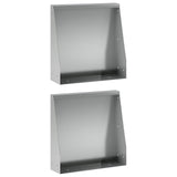 Retaining Wall 2 pcs 40 x 12 x 30 cm Galvanised Steel Silver 8015246