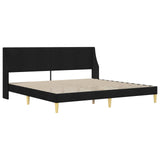 Bed Frame with Mattress Black 180 x 200 cm Fabric 3415237