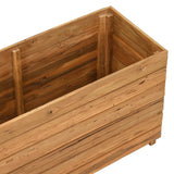 Raised Bed 100x40x55 cm Recycled Teak Wood and Steel 47425