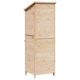 Garden Shed Natural 59.5 x 56 x 176.5 cm Solid Fir Wood 42033444