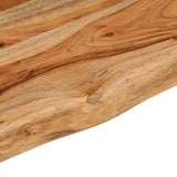 ZNTS Wall Shelf 60x30x2.5 cm Rectangular Solid Wood Acacia Live Edge 370236