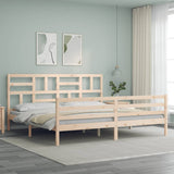 Bed Frame without Mattress 200x200 cm Solid Wood 3194916