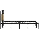 Bed Frame Without Mattress 140x190 cm Sonoma Oak Engineered Wood 4100258