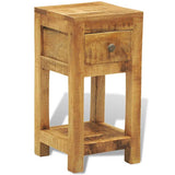 Nightstand with 1 Drawer Solid Mango Wood 241090