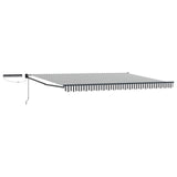 Electric Retractable Awning Anthracite and White 4 x 2 m 3420089