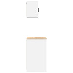 ZNTS Garage Cabinets 2 pcs White Engineered Wood 3328305