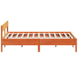 Bed Frame without Mattress Wax Brown 180x200 cm Super King Solid Wood Pine 3216214