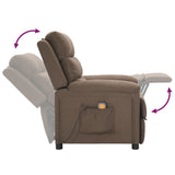 Massage Chair Taupe Fabric 342359