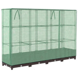 ZNTS Raised Bed with Greenhouse Cover Rattan Look 160x40x123 cm 4015798