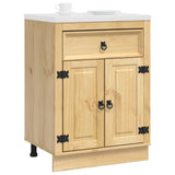Cabinet SKI Honey Brown 60 x 46 x 81.5 cm Solid Pine Wood 42007557