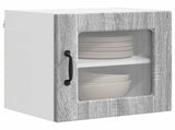 Wall Glass Cabinet PORTO Grey Sonoma 40 x 31 x 40 cm 885197