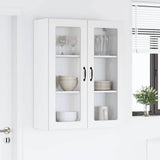 Wall Glass Cabinet LUCCA White 80 x 31 x 100 cm Engineered Wood 885155