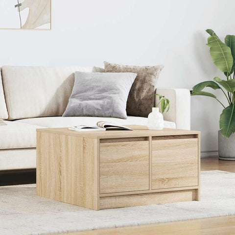 ZNTS Coffee Table with Drawers Sonoma Oak 70.5x70x40 cm 3328410