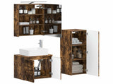 Bathroom Furniture Set 4 pcs Smoked Oak 3407435