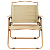 Camping Chair Set of 2 Beige 319481