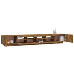 3 Piece TV Cabinet Set with LED Lights Smoked Oak Engineered Wood 3120173