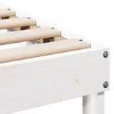 Bed Frame White 90 x 200 cm Solid Pine Wood 873146