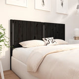 Bed Headboard Black 165.5x4x100 cm Solid Wood Pine 818884