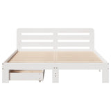 Bed Frame without Mattress White 120x200 cm Solid Wood Pine 3309843