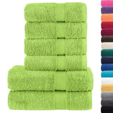 6 Piece Premium Towel Set SOLUND Apple Green 600 gsm 137568