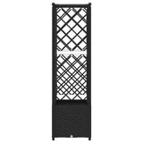 Raised Bed with Trellis and Roof Black 124 x 40 x 138 cm PP 42032548
