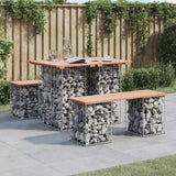 Garden Table Gabion Design 100x70x72 cm Solid Wood Douglas 834363