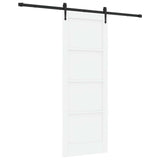 Sliding Door ORKDAL 78 x 211 cm Engineered Wood White and Black 3450322