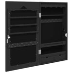 Mirror Jewellery Cabinet Wall Mounted Black 37.5x10x67 cm 353221