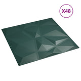 Wall Panels 48 pcs Green 50x50 cm XPS 12 m Diamond 356930