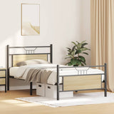 Bed Frame without Mattress Sonoma Oak 100x190 cm Engineered Wood 4106804