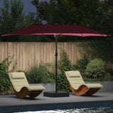 Garden Parasol Bordeaux Red 385 x 209 x 244 cm Polyester 42003287
