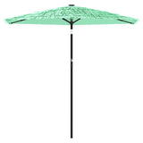 Garden Parasol with Steel Pole Green 223x223x213 cm 4005099